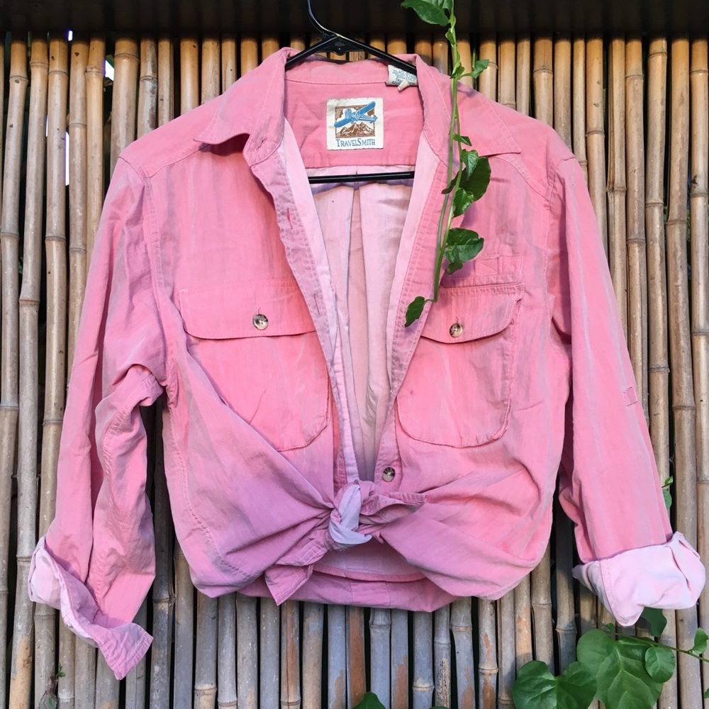 Retro Pink Button Down